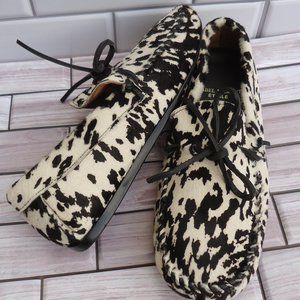 SIZE EU 35. ISABEL MARANT ETOILE Calf Hair Animal Print Moccasin.